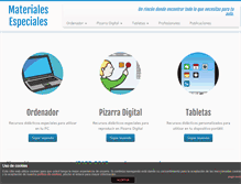 Tablet Screenshot of materialesespeciales.com